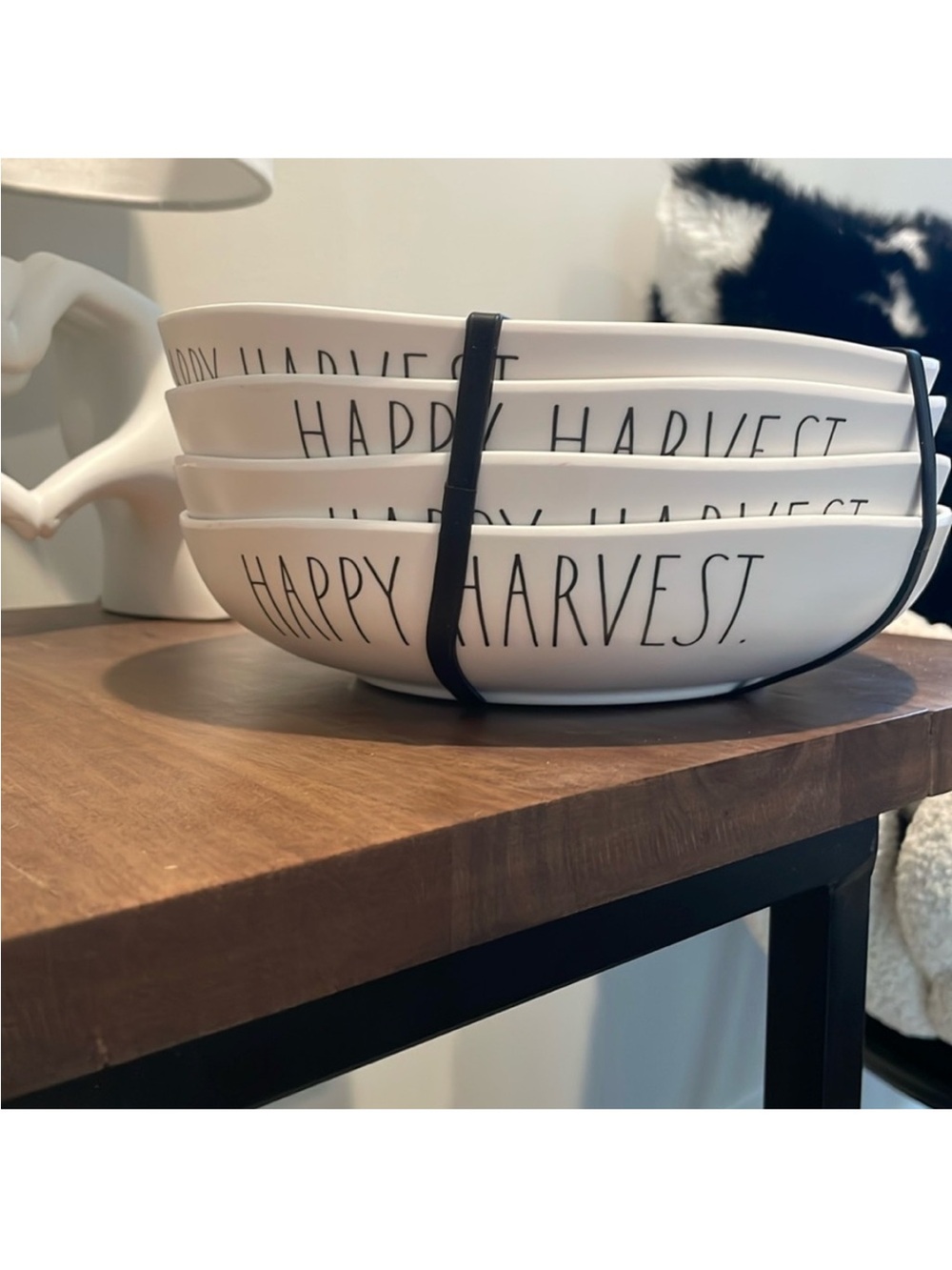 Rae Dunn White Dinner Bowls